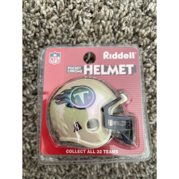 Riddell Pocket Chrome Helmet - Tennessee Titans - NFL Titans Logo - New - Picture 1 of 2